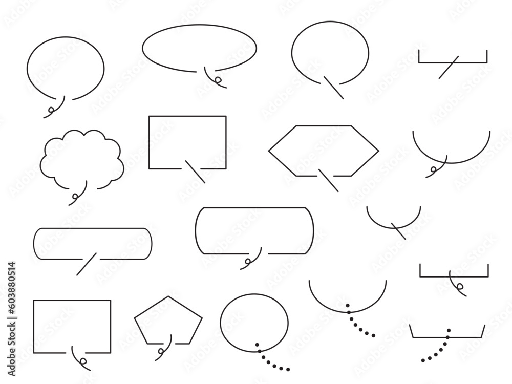 Fototapeta premium シンプルな吹き出しセット