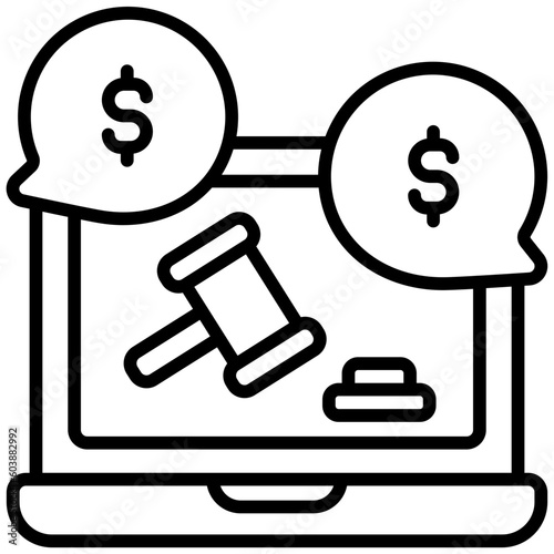 auction outline icon