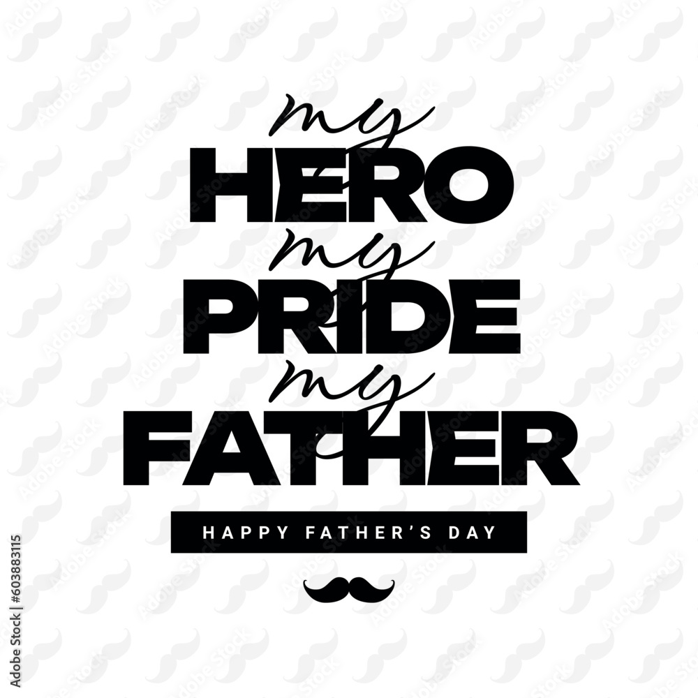 Vecteur Stock Happy Father's Day greeting social media post banner