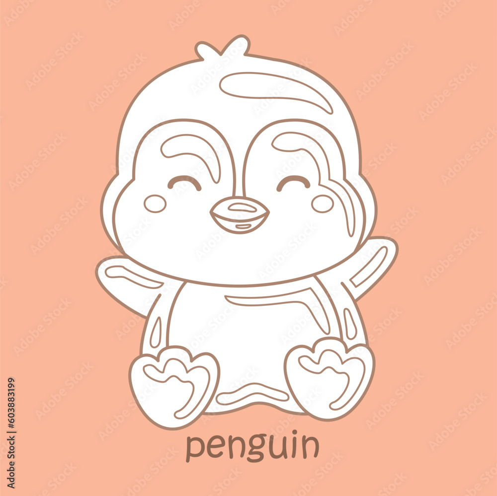 Alphabet P For Penguin Vocabulary School Digital Stamp Outline Alphabet P For Penguin Vocabulary School Digital Stamp Outline