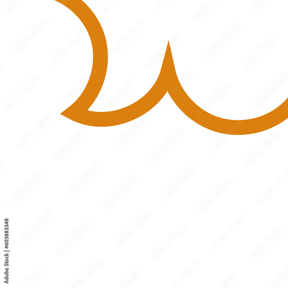 Abstract Orange Lines Doodle Decor Abstract Orange Lines Doodle Decor