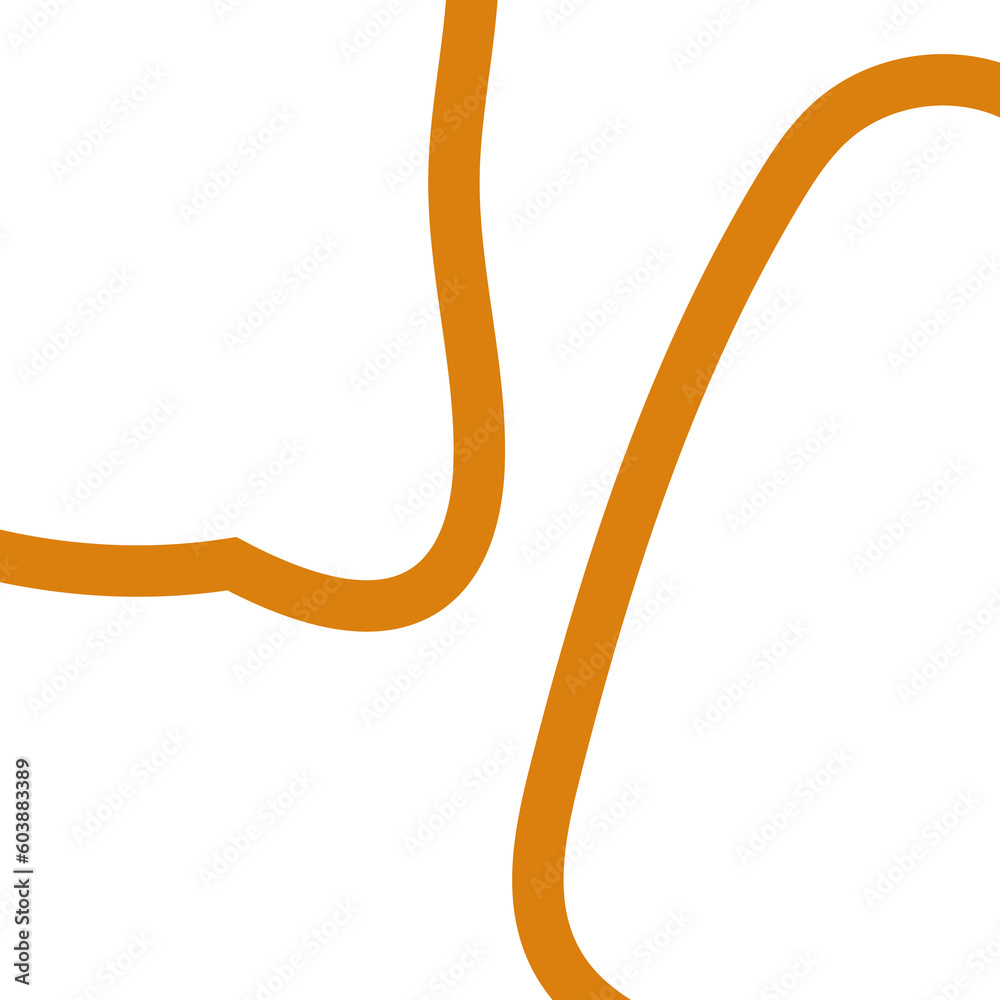 Abstract Orange Lines Doodle Decor Abstract Orange Lines Doodle Decor