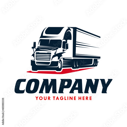 Truck Company Transportation Logo Illustration
