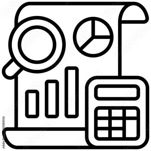 fundamental analysis outline icon