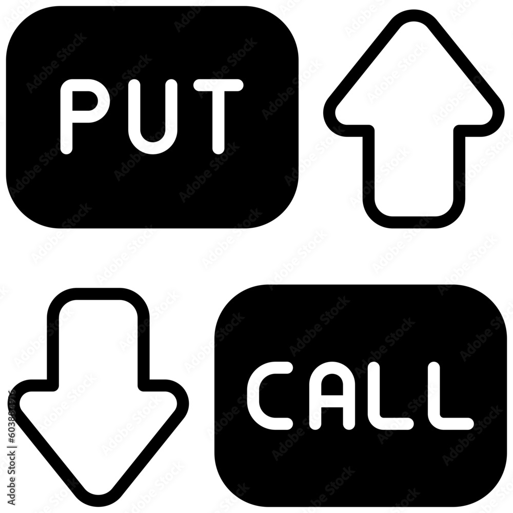 options trading solid line icon options trading solid line icon