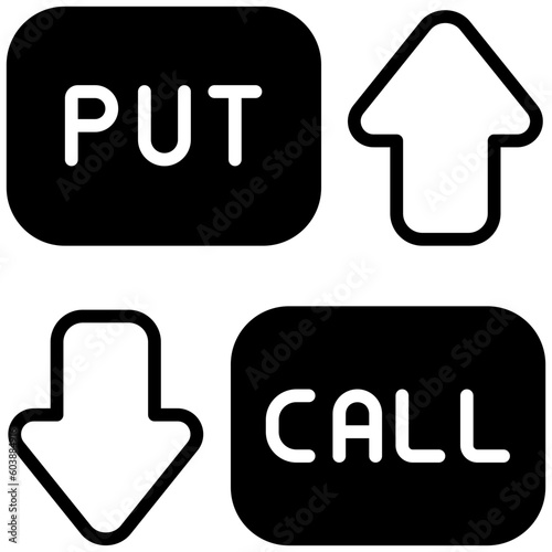 options trading solid line icon