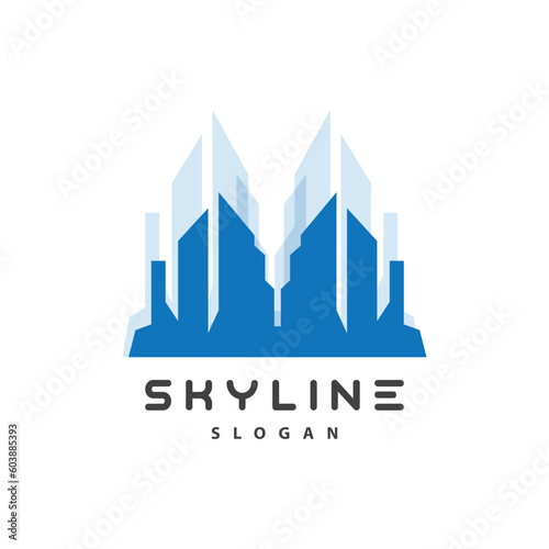 Cityscape Logo, Metropolis Skyline Design, City Building Vector, Icon Symbol Illustration