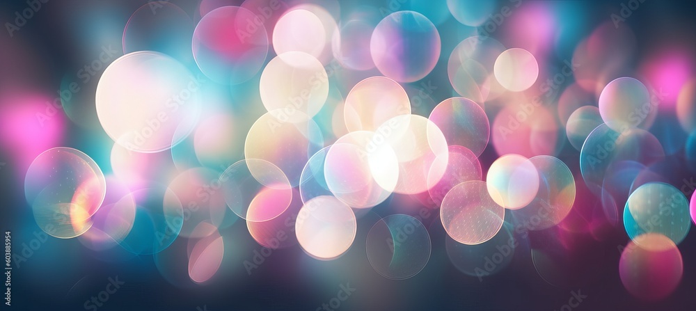 Fototapeta premium Beautiful shiny light sparkle defocused holiday background. Generative AI technology.