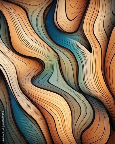 Abstract wallpaper background design with organic lines. (Generative AI)