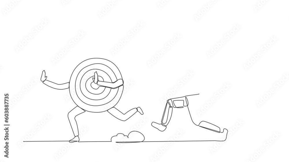 Animated self drawing of single continuous line draw astronaut run chase dartboard target in moon. Accuracy, precision planning for space missions. Cosmonaut deep space. Full length one line animation Animated self drawing of single continuous line draw astronaut run chase dartboard target in moon. Accuracy, precision planning for space missions. Cosmonaut deep space. Full length one line animation