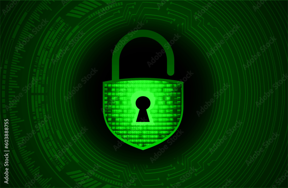Closed Padlock on digital background, cyber security Closed Padlock on digital background, cyber security