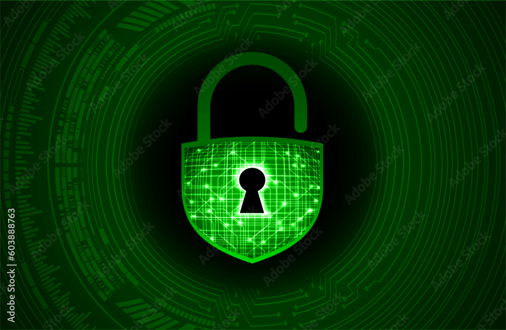 Closed Padlock on digital background, cyber security Closed Padlock on digital background, cyber security