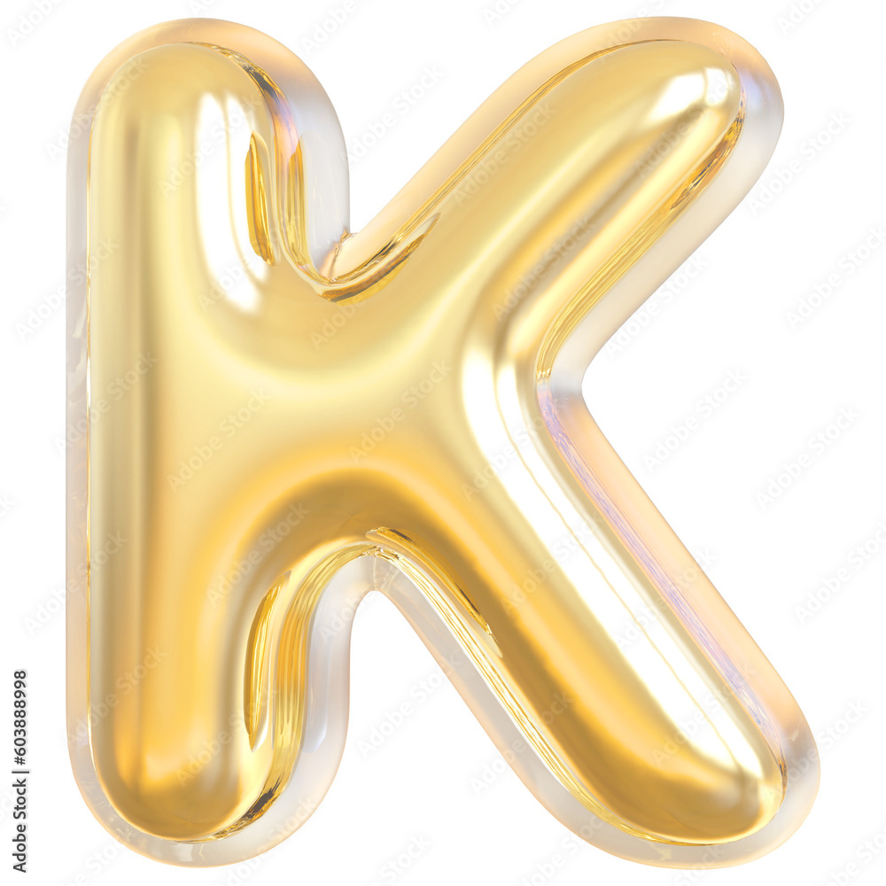 Alphabet Letter K Gold Modern 3d font Alphabet Letter K Gold Modern 3d font