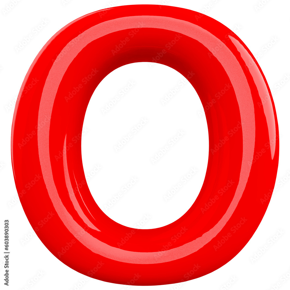 Alphabet Letter O Red Modern 3d font Alphabet Letter O Red Modern 3d font