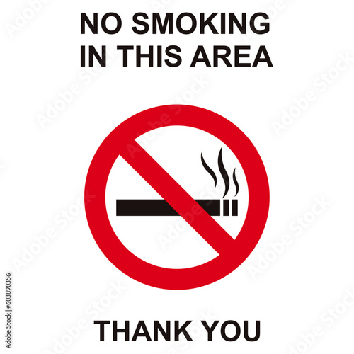 No smoking sign on white background