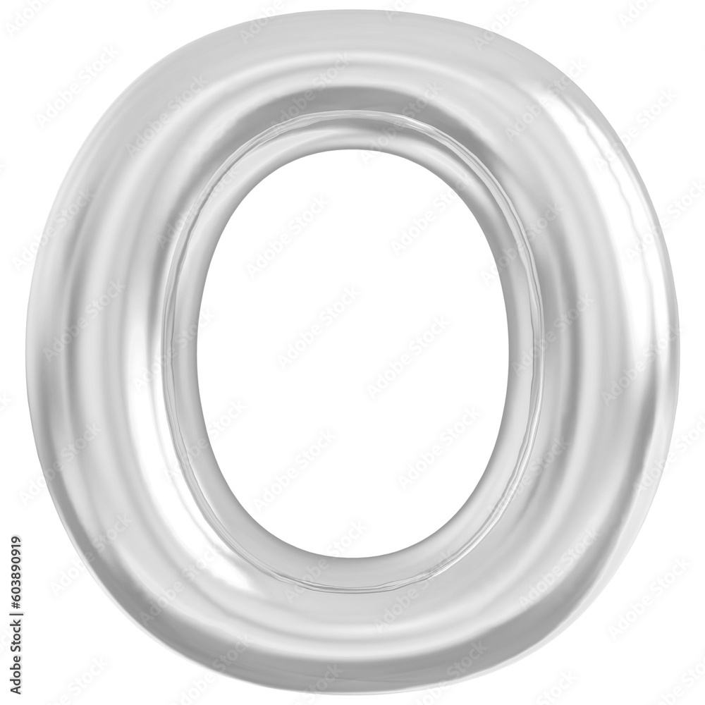 Alphabet Letter O Silver Modern 3d font Alphabet Letter O Silver Modern 3d font