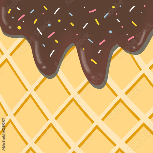 chocolate pattern Popsicle background that is so cute and appetizing.