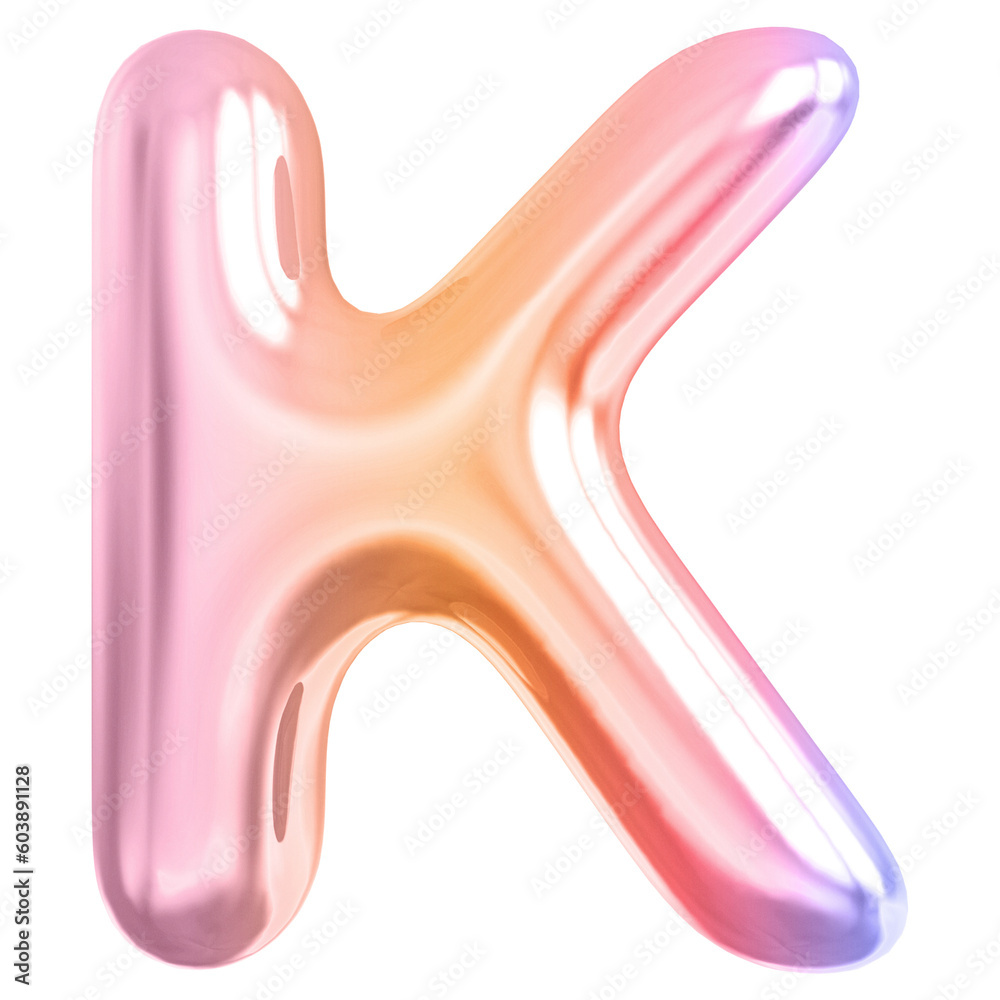 Alphabet Letter K Gradient Modern 3d font Alphabet Letter K Gradient Modern 3d font