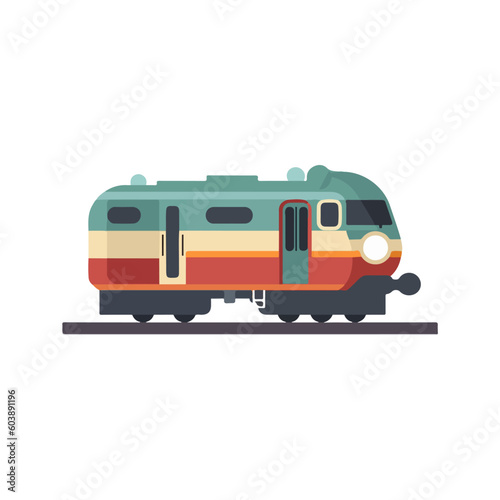 train locomotive public transport vector illustration