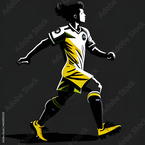 Soccer Player Silhouette art © deeplek