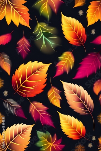 seamless autumn pattern with leaves