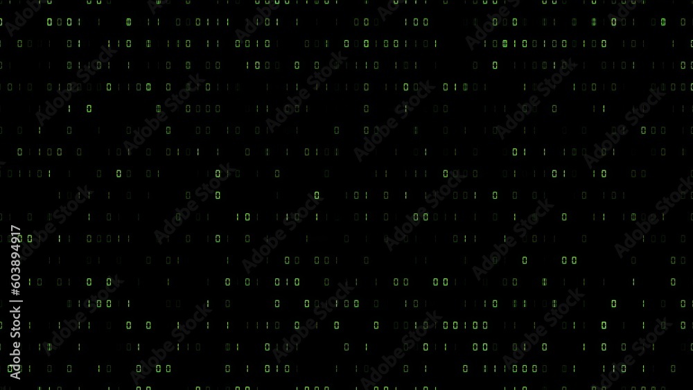 Beautiful illustration of binary code on plain black background Beautiful illustration of binary code on plain black background