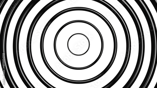Beautiful illustration of black circles pattern on plain white background