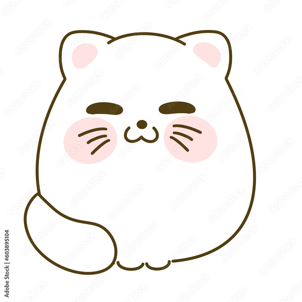 Cute cat family. Wish you happy on international cat day.