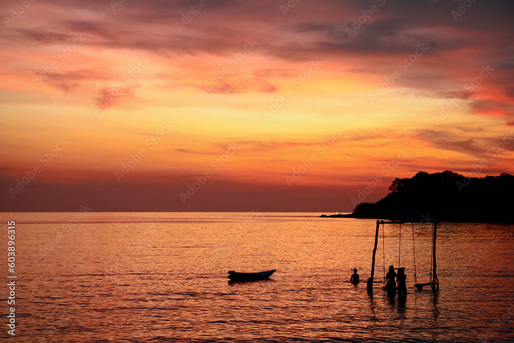 Sunset at Kood island in thailand