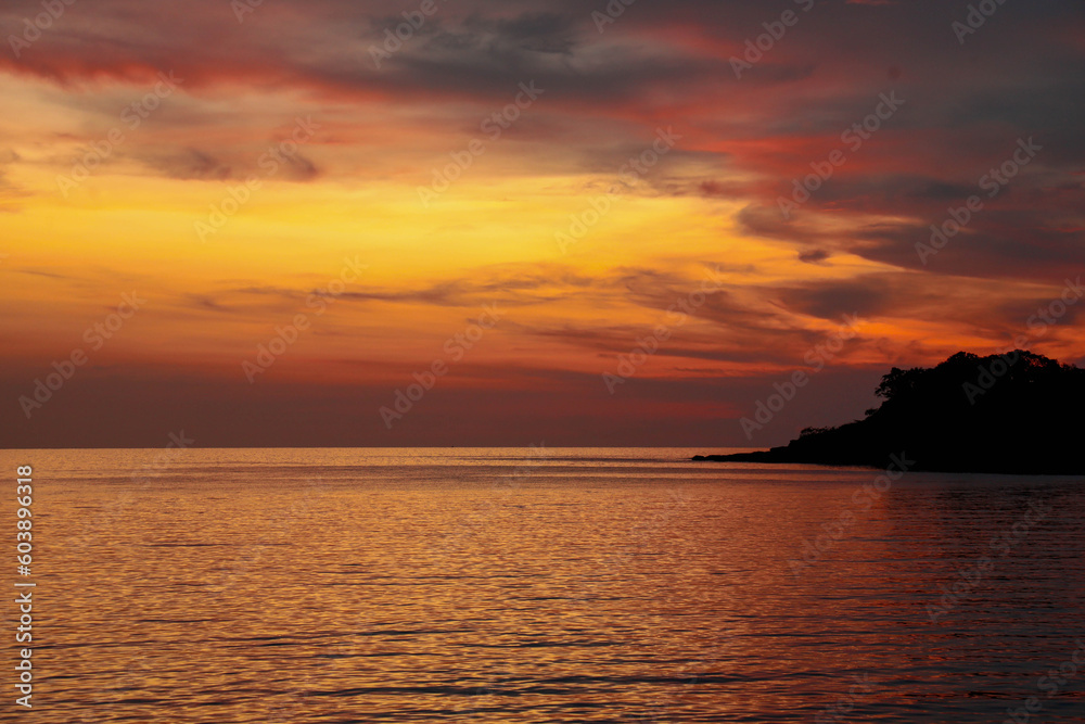 Sunset at Kood island in thailand
