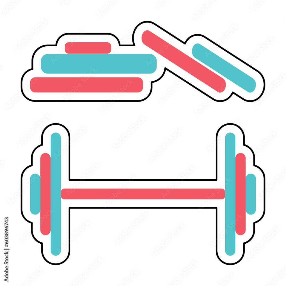 Sticker BARBELLS design vector icon design vector line icon svg Sticker BARBELLS design vector icon design vector line icon svg