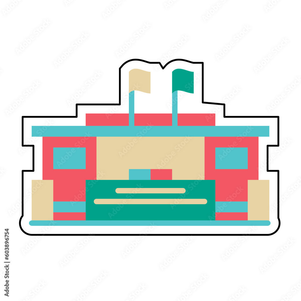 Sticker Embassy design vector icon design vector line icon svg Sticker Embassy design vector icon design vector line icon svg