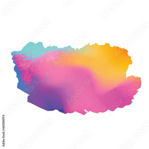 Gradient  Water Colour Splash, Colourful Brush Vector, Colour, Brush Shape, Colour, Gradient Brush Shape, Colour Gradient
