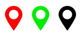 set of colorful map pin location icons. Modern map markers. Map pointer symbol vector illustration for apps, website, UI or UX