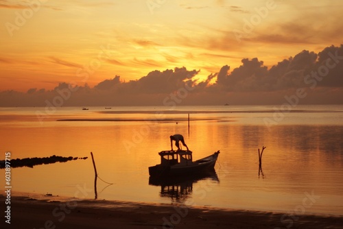 View of the beach in the morning