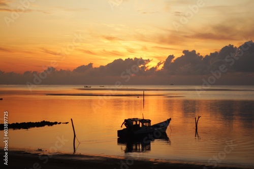 View of the beach in the morning