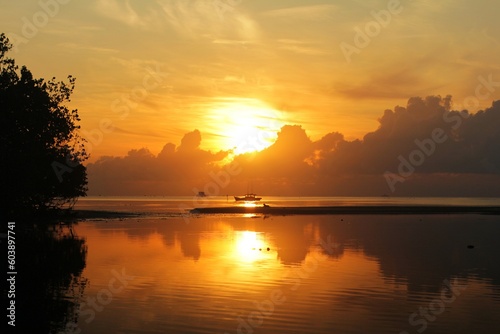 View of the beach in the morning