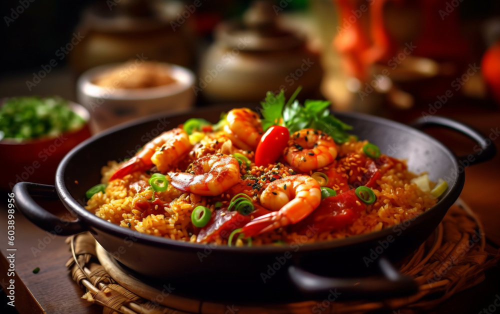 shrimp with fried rice shrimp with fried rice