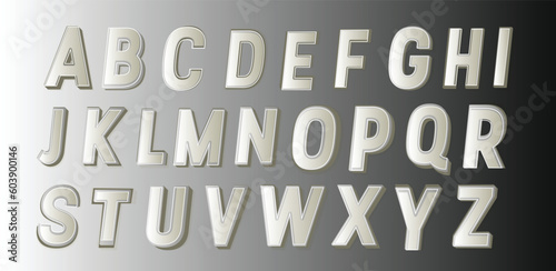 3d font, alphabet letters font