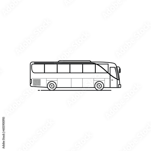 Intercity bus icon vector graphics