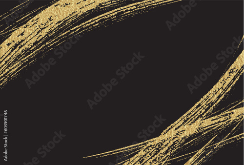 金　和柄　筆　背景