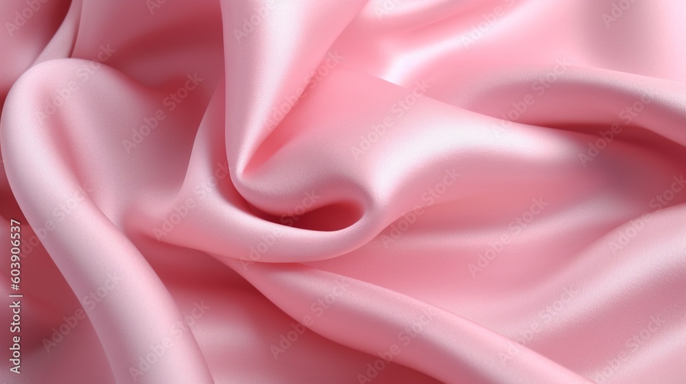Fototapeta premium Smooth elegant pink silk or satin texture background.Generative Ai