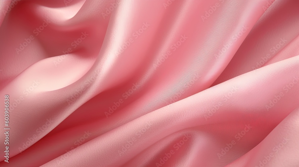 Obraz premium Smooth elegant pink silk or satin texture background.Generative Ai