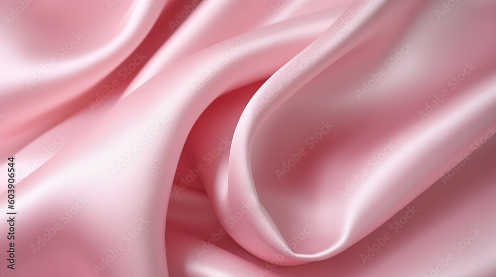 Fototapeta premium Smooth elegant pink silk or satin texture background.Generative Ai