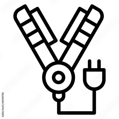 Vector Design Hair Iron Icon Style