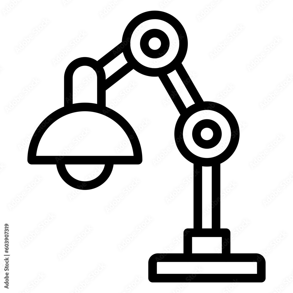 Vector Design Table Lamp Icon Style Vector Design Table Lamp Icon Style