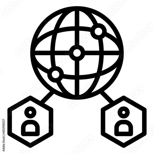 Vector Design Global Network Icon Style