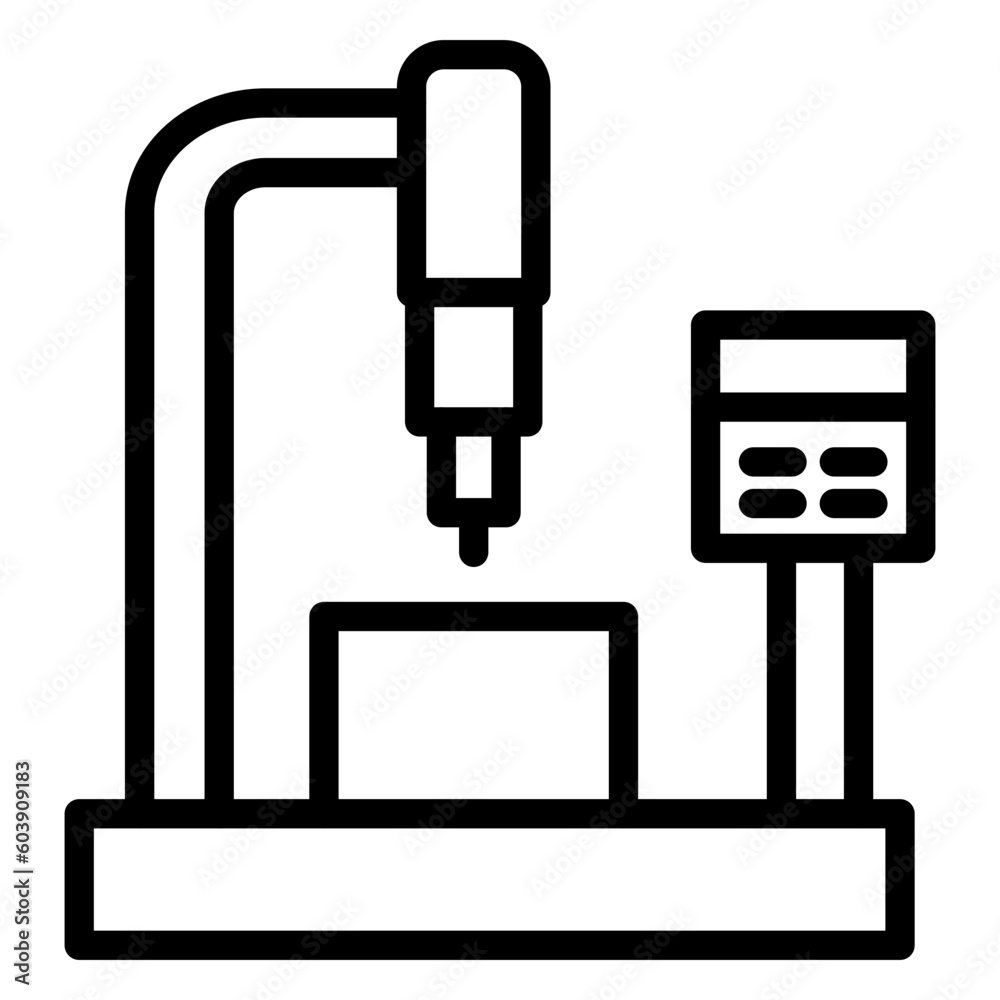 Vector Design Cnc Machine Icon Style Vector Design Cnc Machine Icon Style
