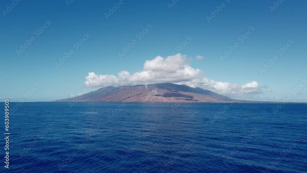 Maui, Hawaii, USA - July 2021 - Panoramic view of the Ma'alaea Harbor. Maui, Hawaii, USA - July 2021 - Panoramic view of the Ma'alaea Harbor.