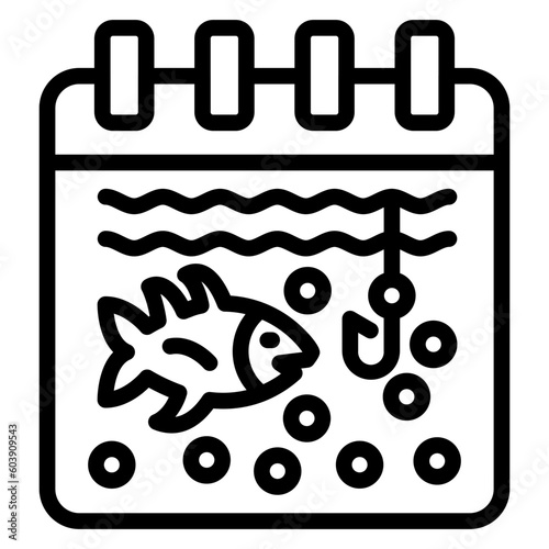 Vector Design Fishing Season Icon Style